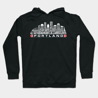 Portland Basketball Team All Time Legends, Portland City Skyline Hoodie